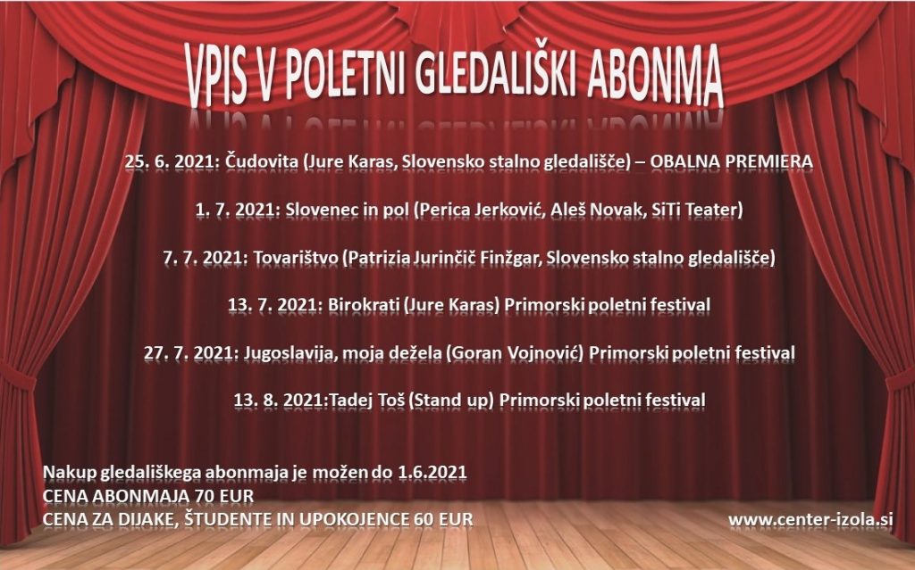 Vpis v poletni gledališki abonma