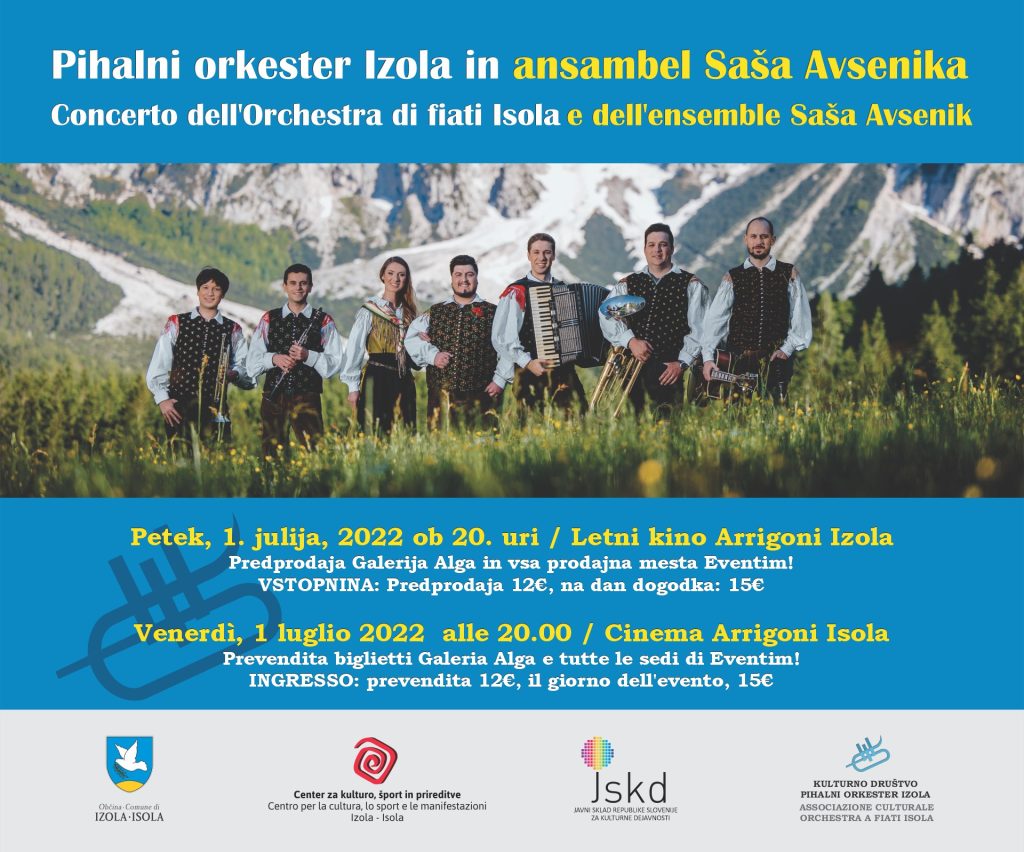 Koncert:  Pihalni orkester Izola in ansambel Saša Avsenika