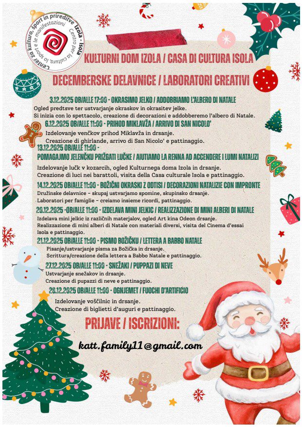 DECEMBRSKE DELAVNICE ZA OTROKE