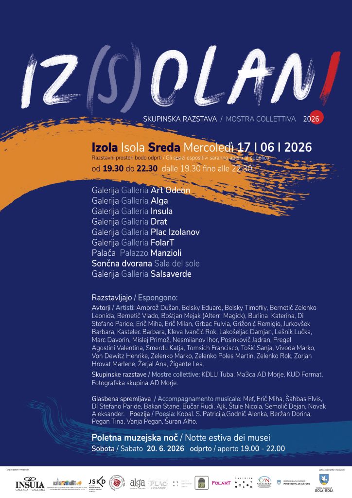 IZ(S)OLANI 2026: tradicionalna velika skupinska razstava sodobne umetnosti v Izoli