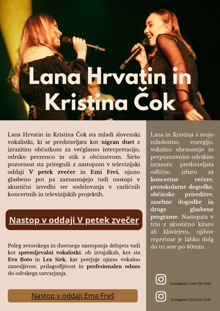 ESTATE AL PARCO: Lana Hrvatin e Kristina Čok