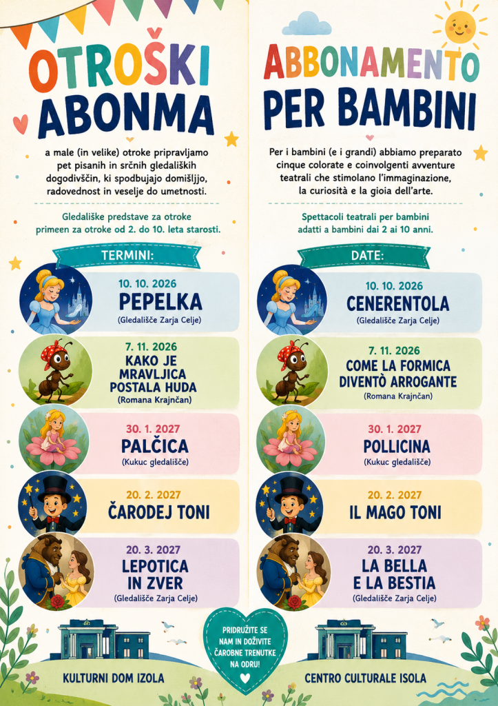 OTROŠKI ABONMA ZA SEZONO 2026/27 JE TU!