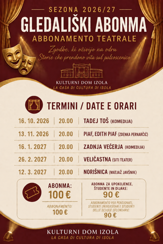 GLEDALIŠKI ABONMA 2026/27